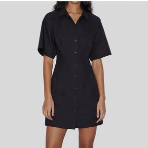Frame Black Mini Shirt Dress Size XS